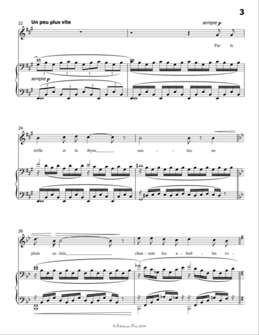 Phidylé, by Henri Duparc, in A flat Major Voice scores gallery preview page 5