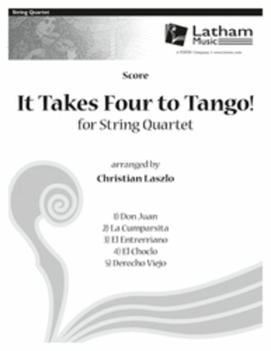 It Takes Four to Tango! for String Quartet - Score image number null