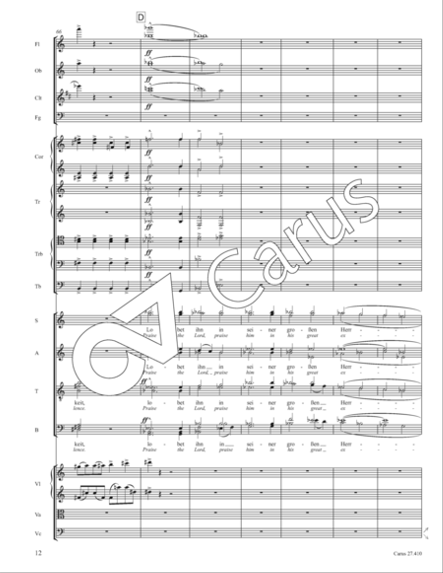 Psalm 150: Halleluja! Lobet den Herrn in seinem Heiligtum Orchestra scores gallery preview page 17