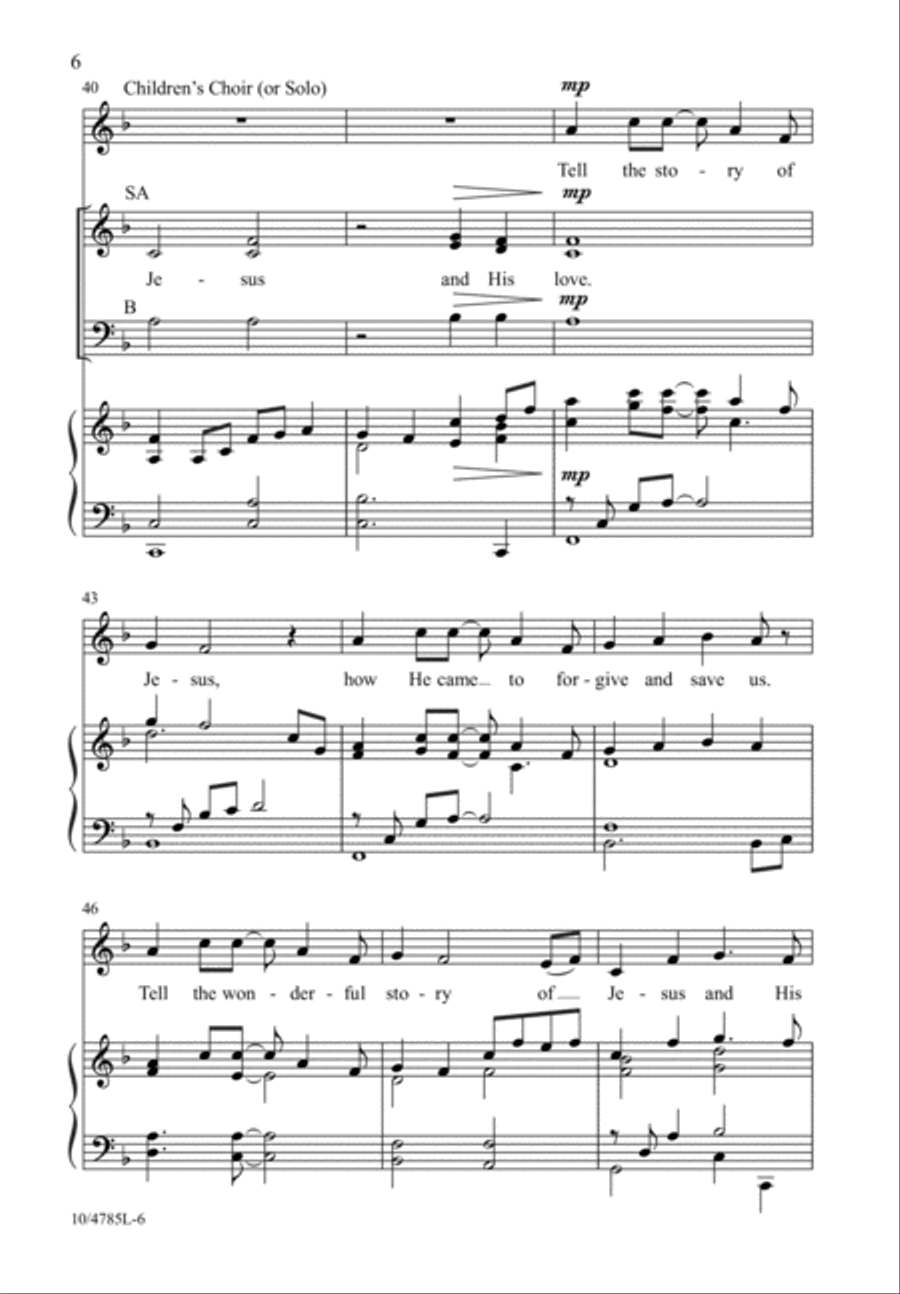 Tell the Story of Jesus 3-Part scores gallery preview page 6