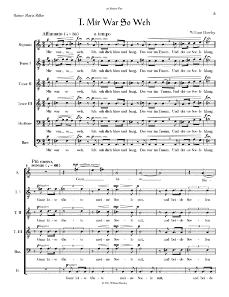 Drei Momente (Three Moments) STTTBarB Choir scores gallery preview page 3