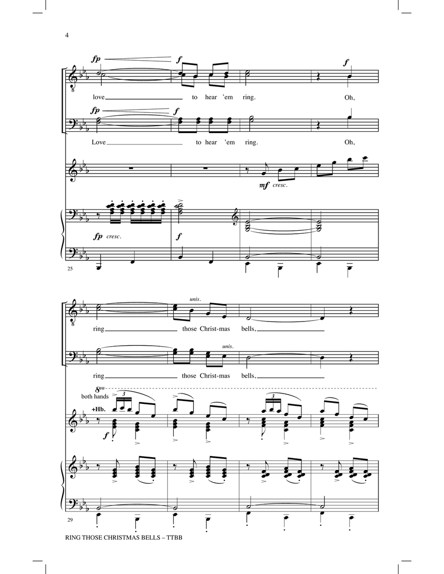 Ring Those Christmas Bells TTBB scores gallery preview page 3