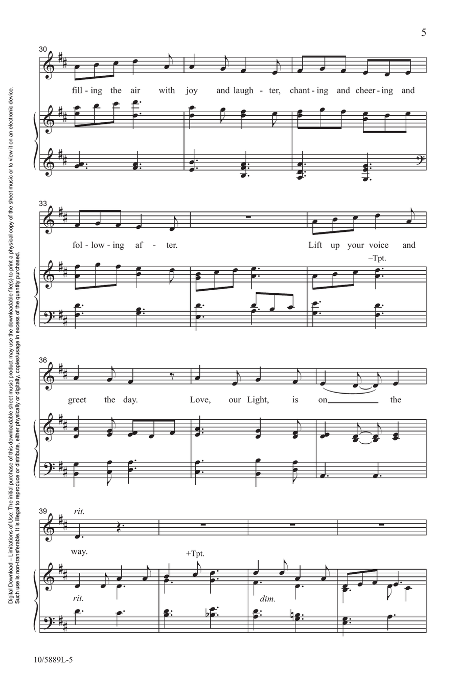 Lift Up Your Voice Lift Up Your Voice Choir scores gallery preview page 5