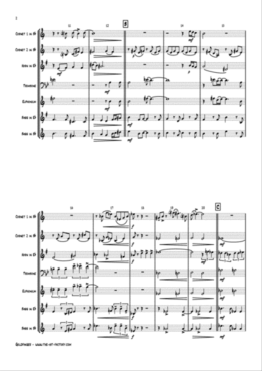 Goldfinger Goldfinger Euphonium scores gallery preview page 2