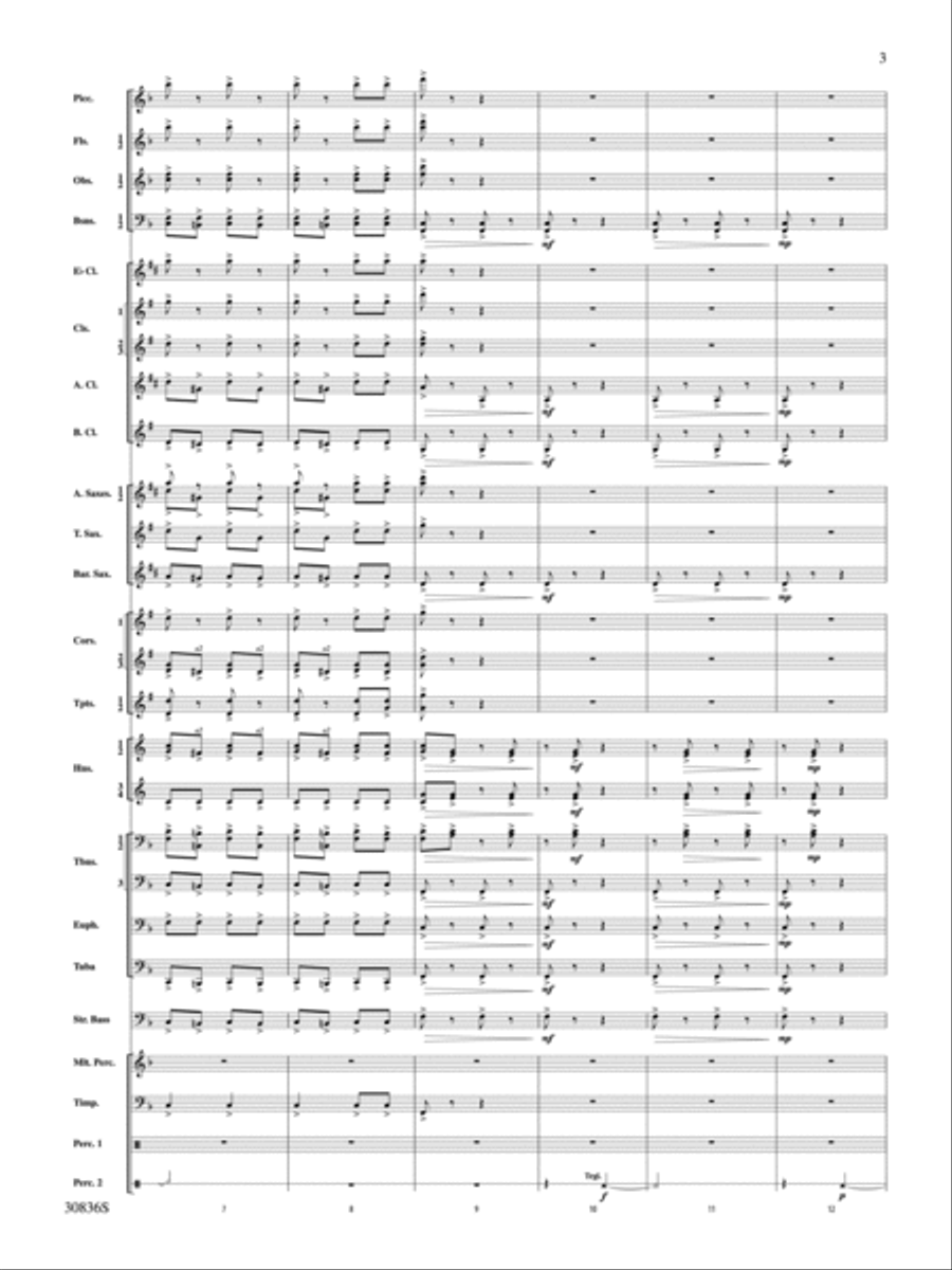 The Rakes of Mallow (from the Irish Suite) Concert Band scores gallery preview page 3