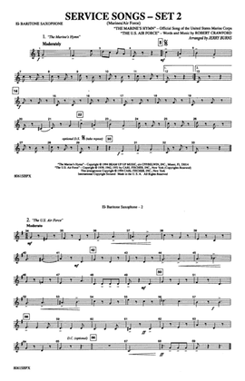 Service Songs - Set 2 (Marines/Air Force): E-flat Baritone Saxophone