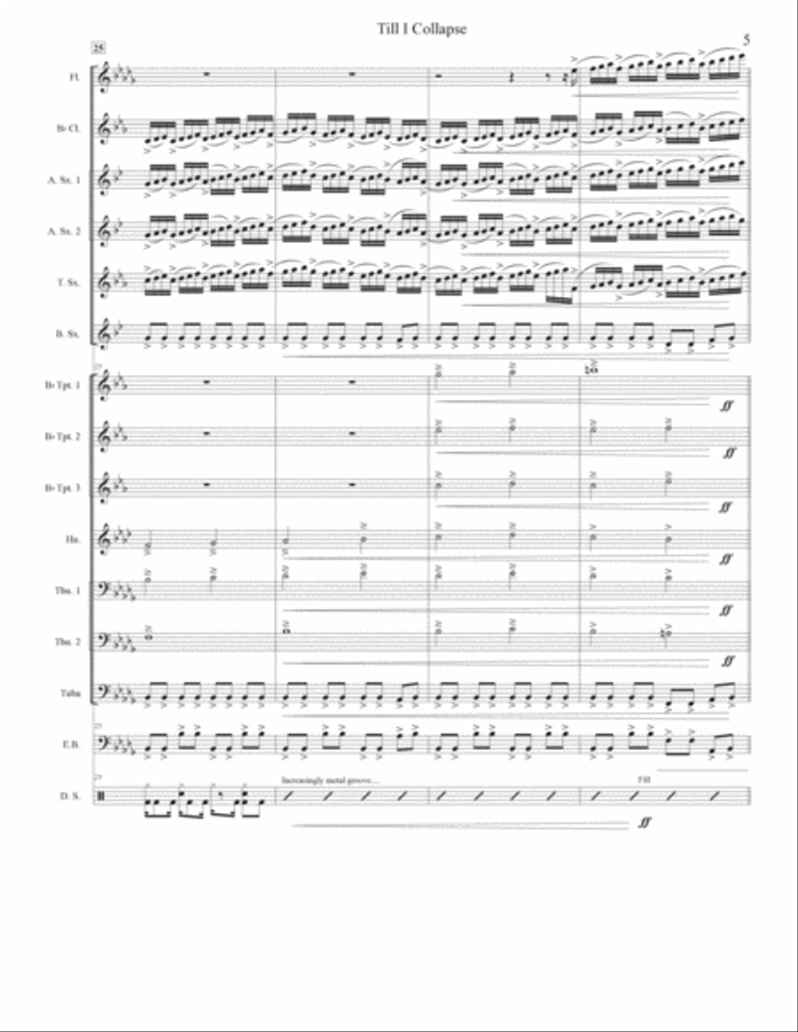 Till I Collapse Marching Band scores gallery preview page 5