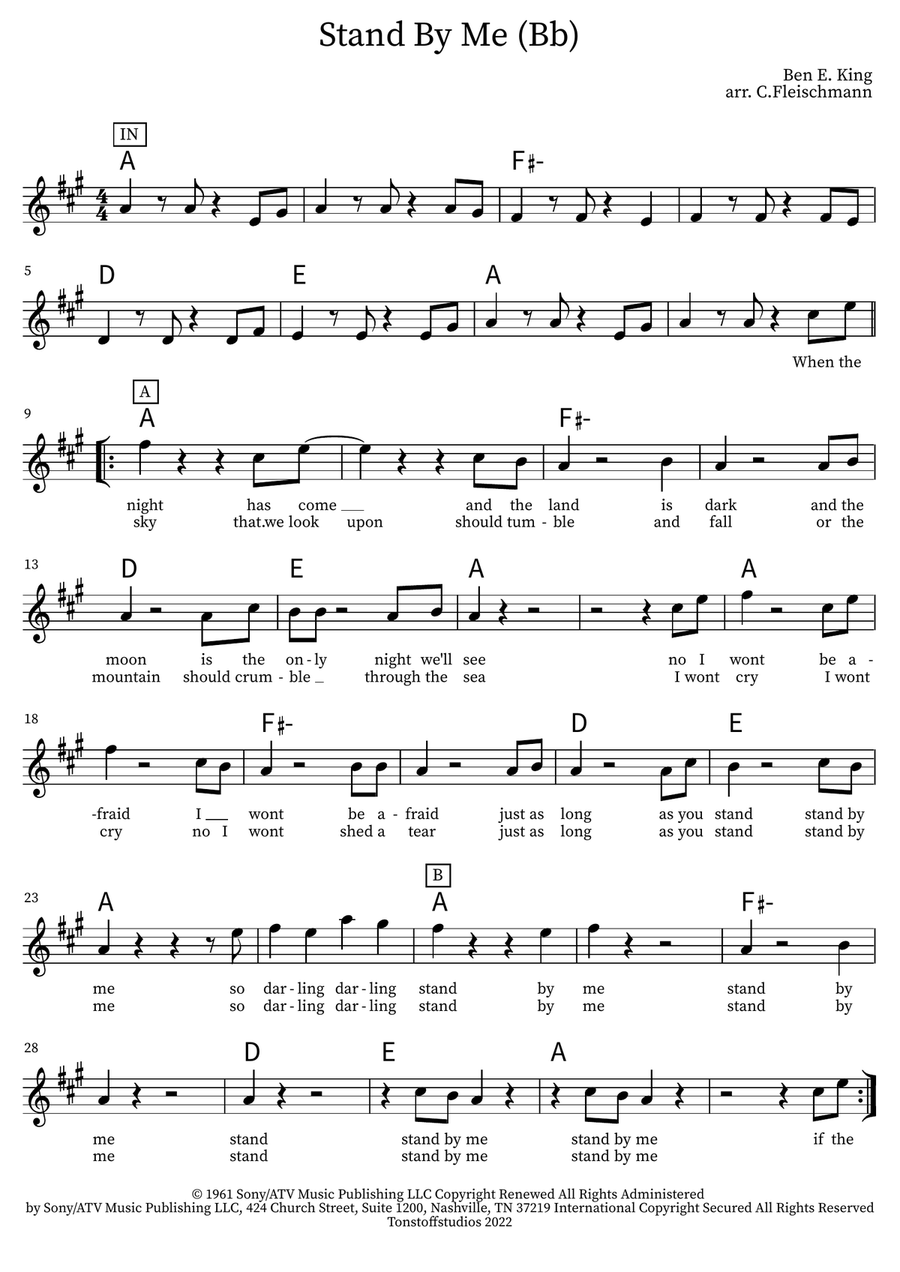 Stand By Me Stand By Me Piano scores gallery preview page 1