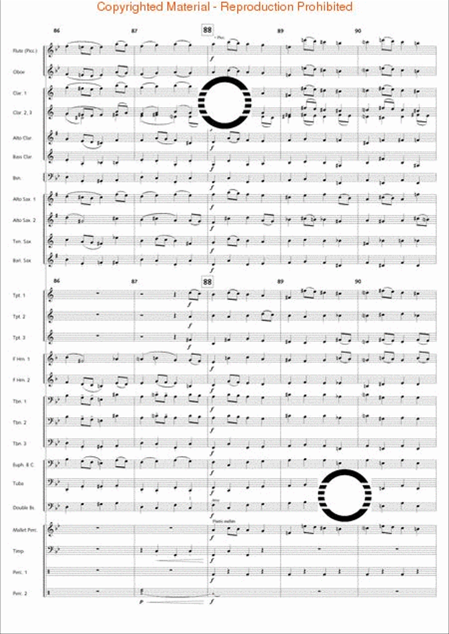 Academic Festival Overture Concert Band scores gallery preview page 19