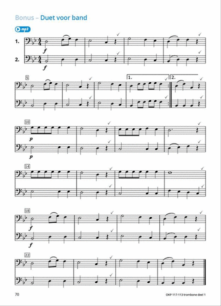 Samen Leren Samenspelen Vlaams Deel 1 Trombone Solo scores gallery preview page 9