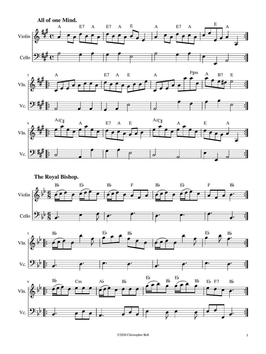 Ignatius Sancho - Twelve Country Dances Small Ensemble scores gallery preview page 5