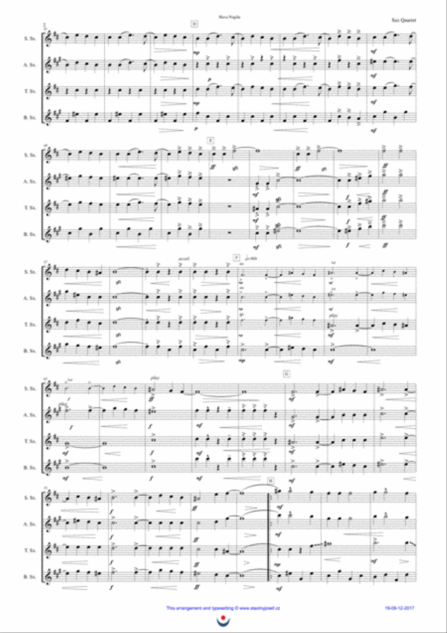 Hava Nagila Woodwind Quartet scores gallery preview page 2