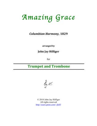 Amazing Grace for Trumpet and Trombone