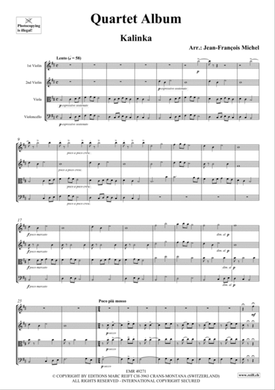Quartet Album Quartet Album String Quartet scores gallery preview page 2