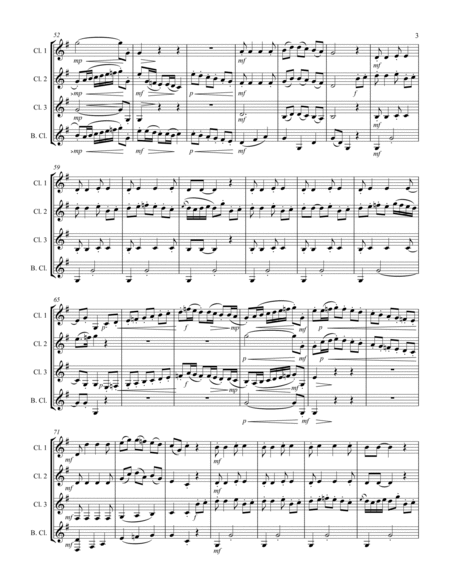 Boccherini - “Minuetto” (for Clarinet Quartet) image number null