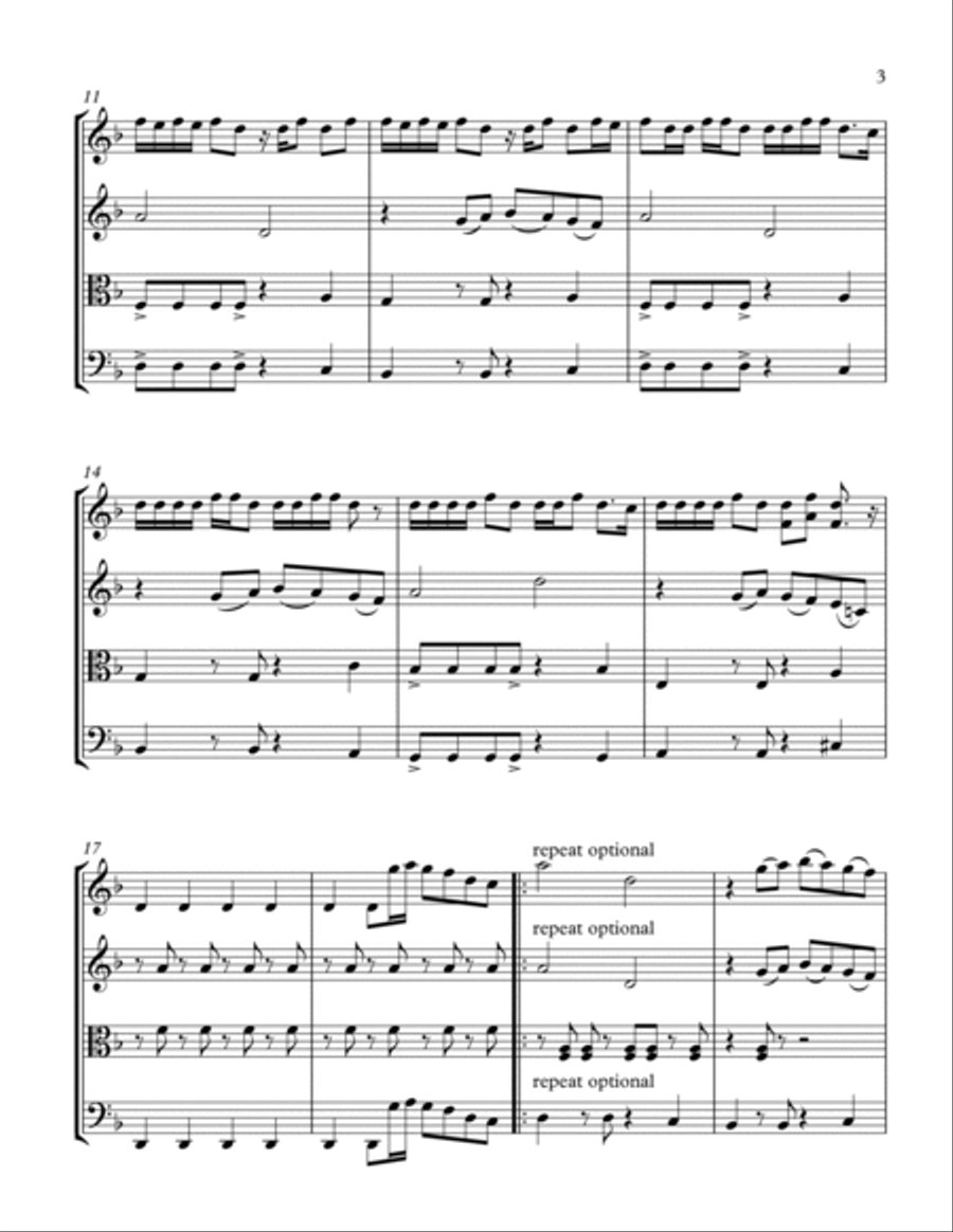 Back That Azz Up String Quartet scores gallery preview page 3
