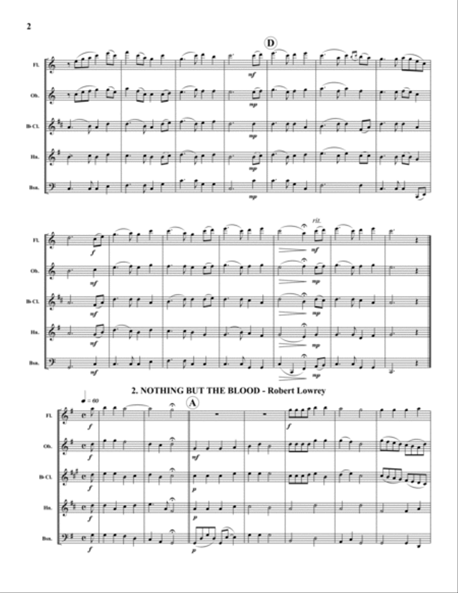 Hymn Suite #2 Hymn Suite #2 Woodwind Quintet scores gallery preview page 2
