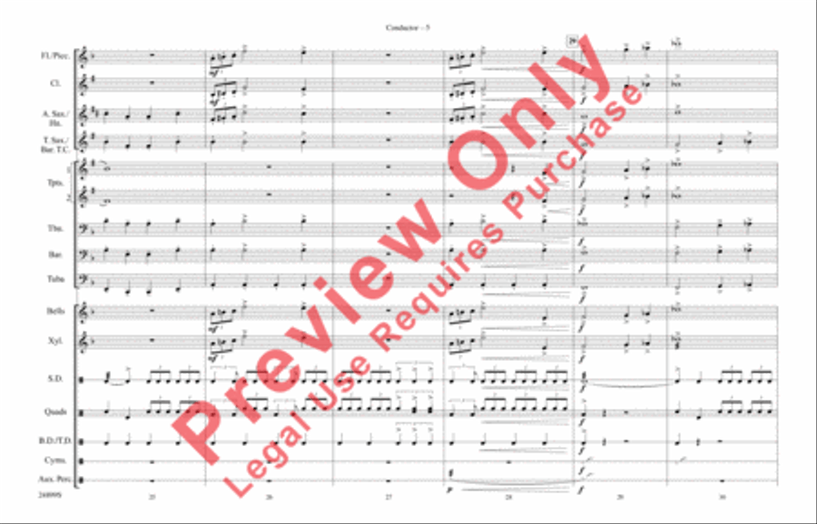 The Batman Theme (from Batman) Marching Band scores gallery preview page 6