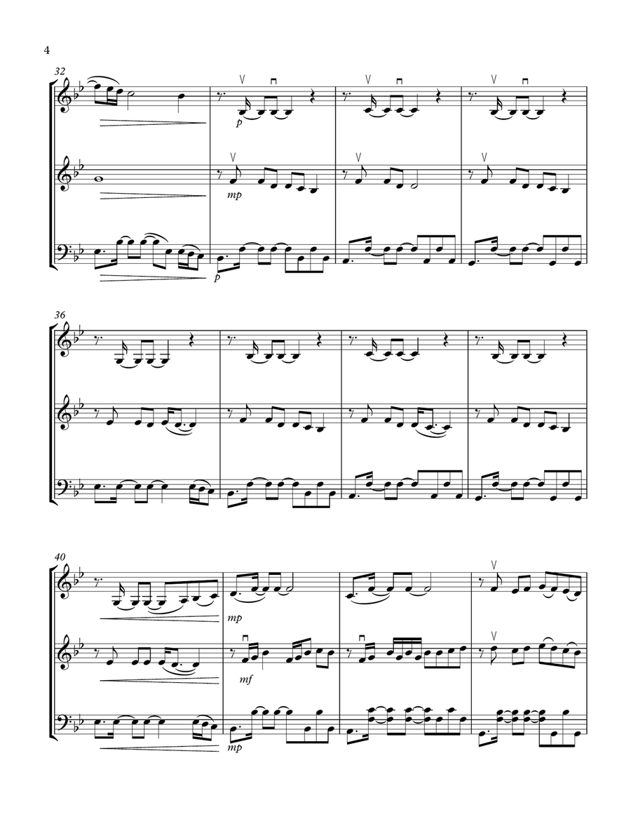 Say You Won't Let Go String Trio scores gallery preview page 4