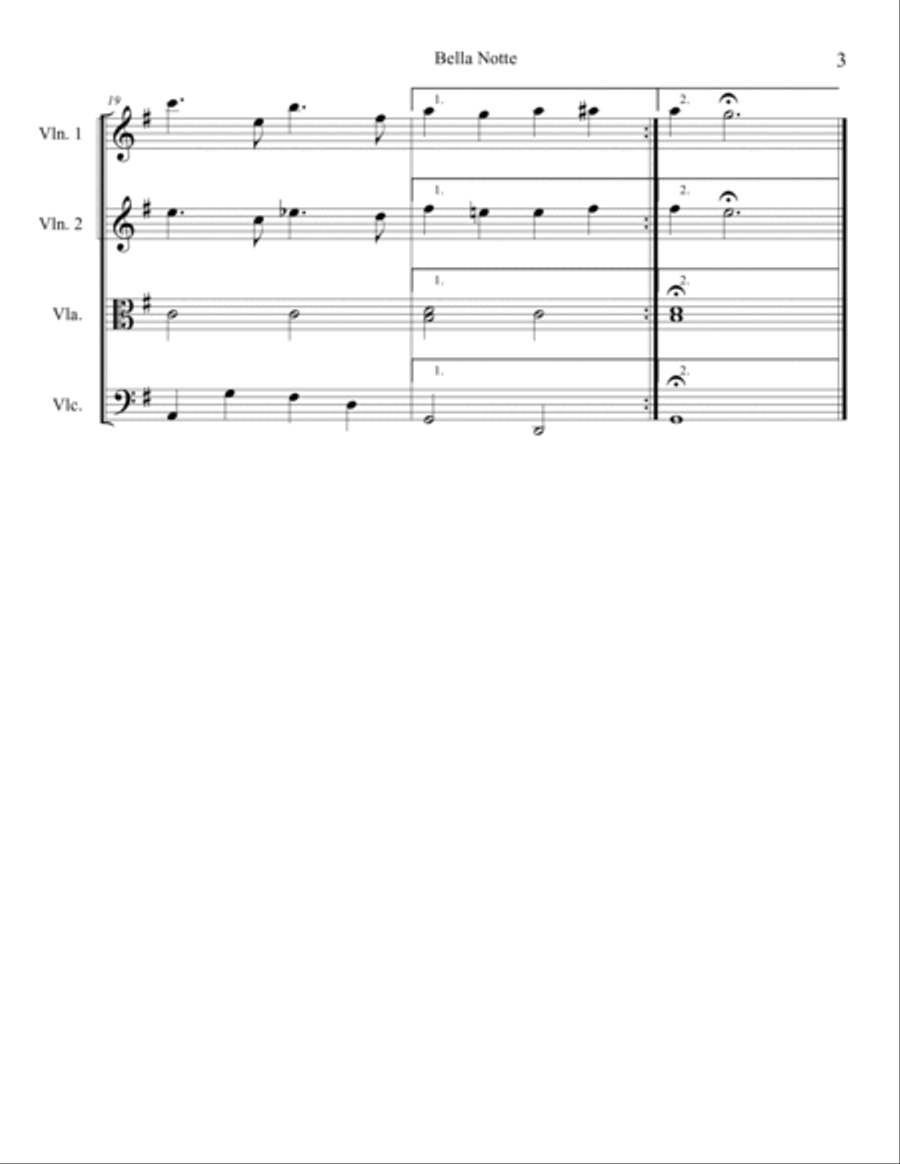 Bella Notte String Quartet scores gallery preview page 3