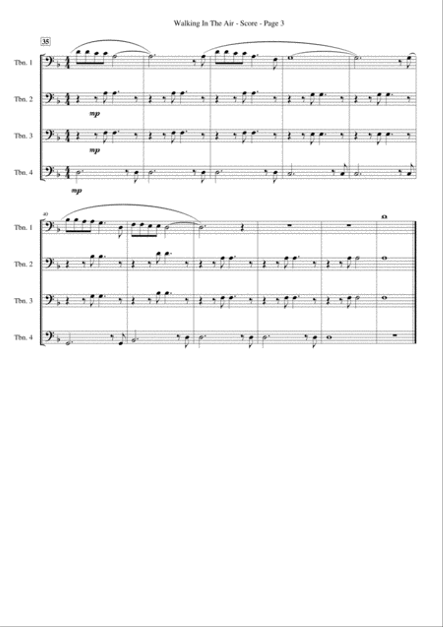 Walking In The Air Walking In The Air Brass Ensemble scores gallery preview page 3