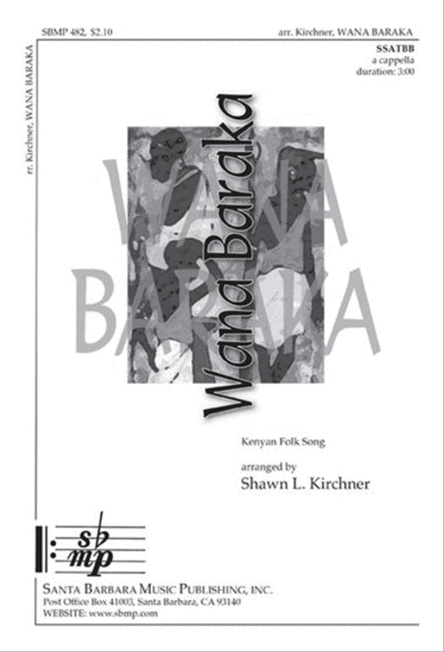 Wana Baraka - SSATBB Octavo A Cappella scores gallery preview page 1