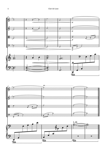 Clair de Lune by Debussy - String Quartet with Piano image number null