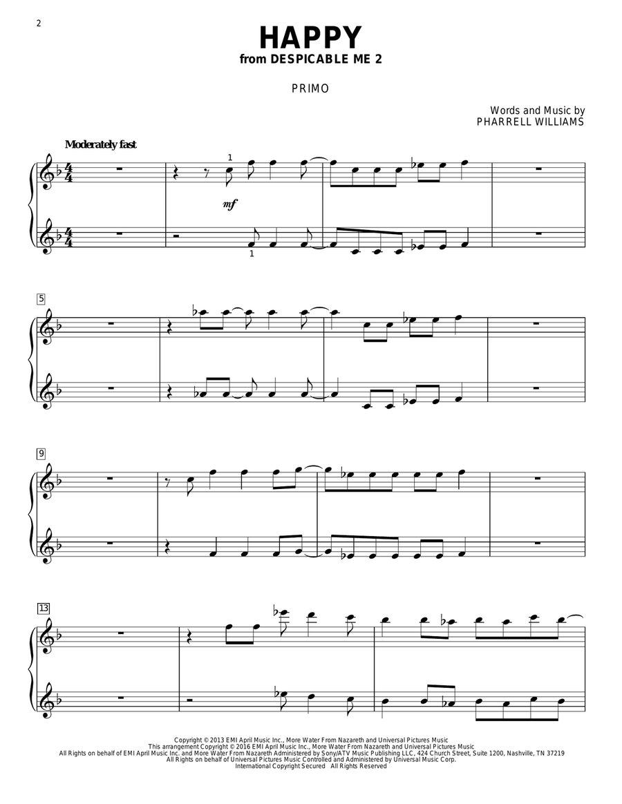 Happy Piano Duet scores gallery preview page 2