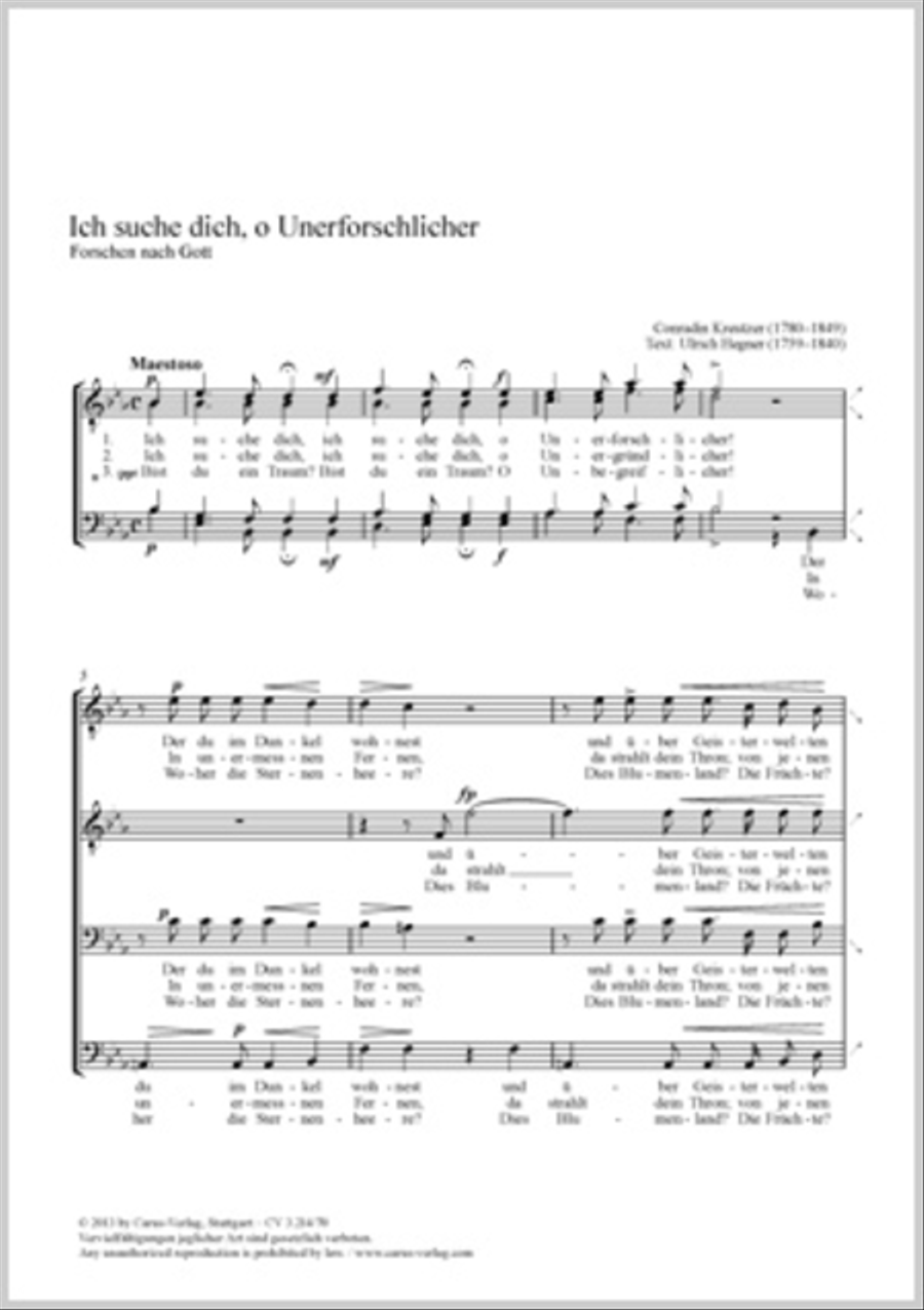 Ich suche dich, o Unerforschlicher TTBB scores gallery preview page 1
