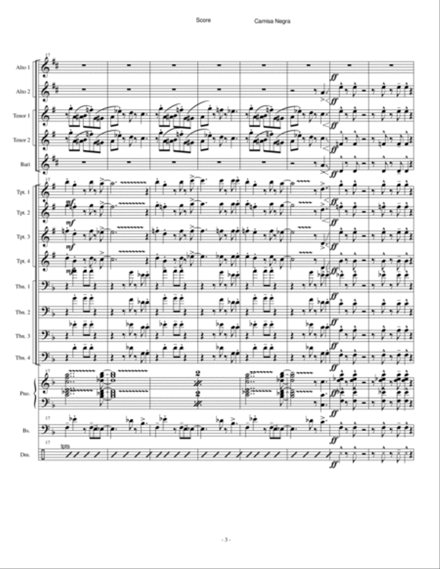 Camisa Negra Jazz Ensemble scores gallery preview page 3