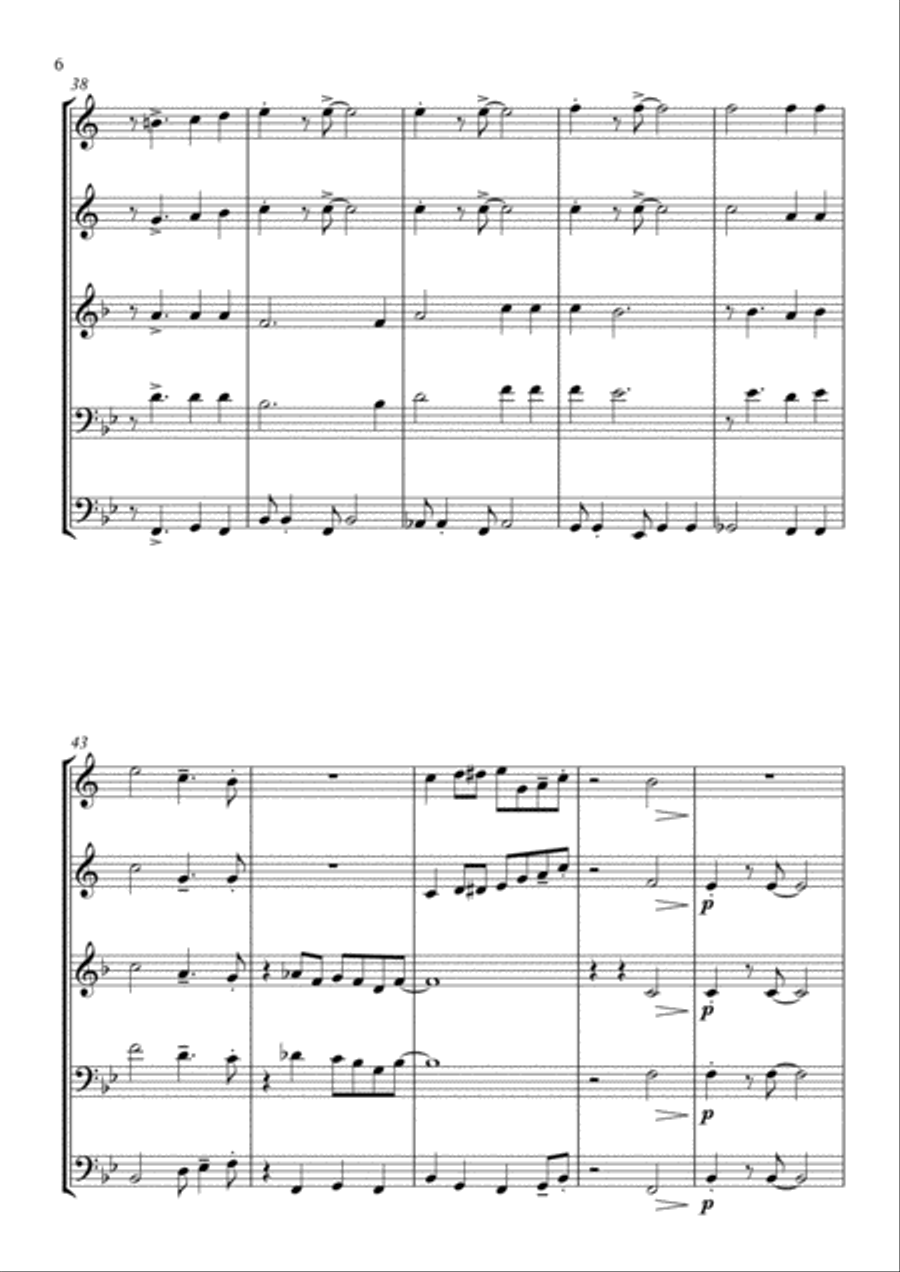 When the Saints Go Marching In - Brass Quartet Brass Quartet scores gallery preview page 6