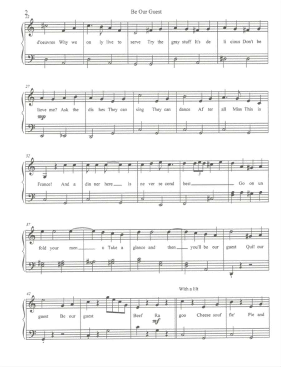Be Our Guest Small Ensemble scores gallery preview page 2