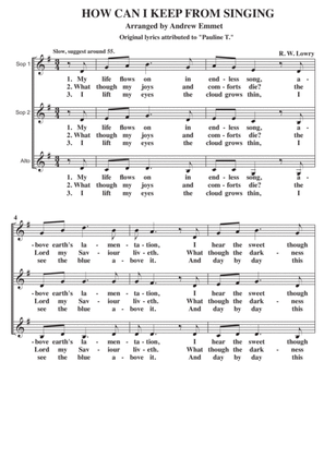 How Can I Keep From Singing A Cappella SSA [original lyrics]