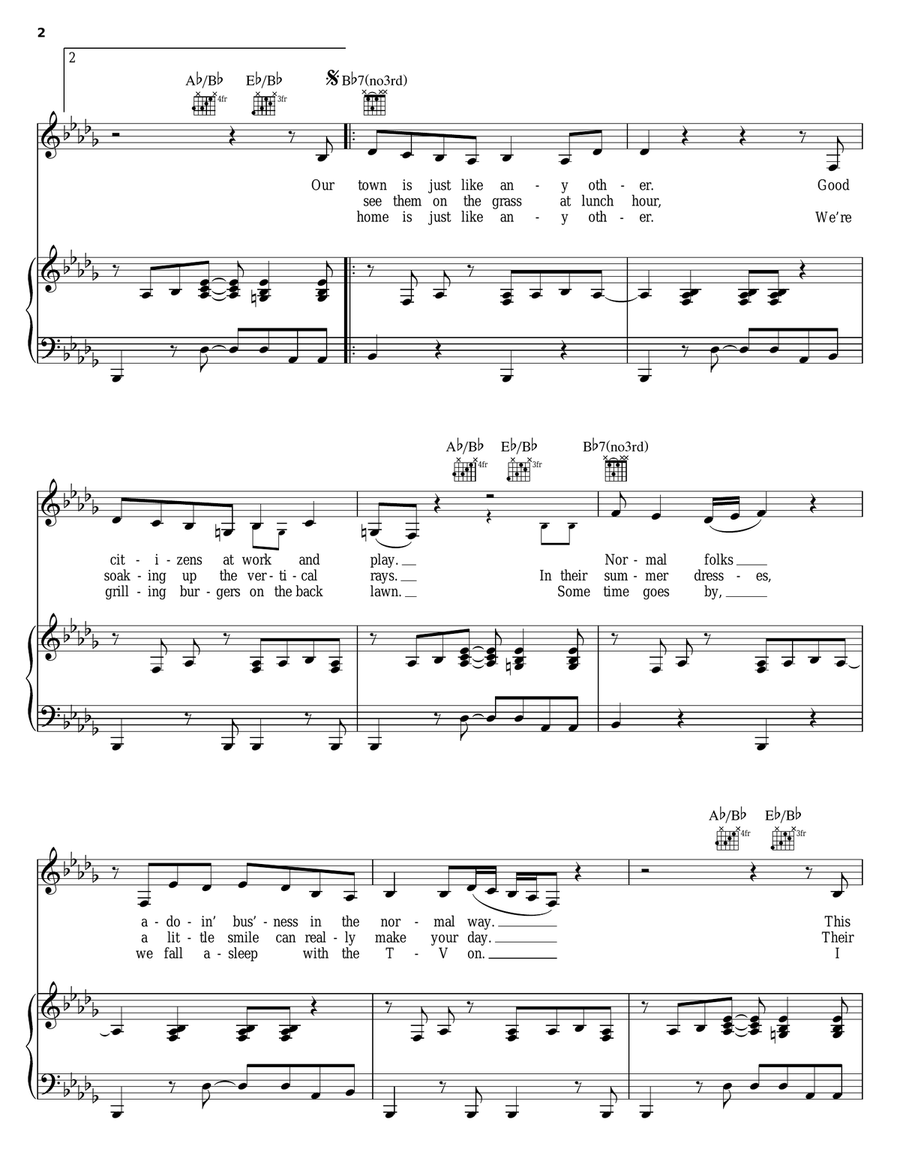 Tomorrow's Girl Piano, Vocal, Guitar scores gallery preview page 2