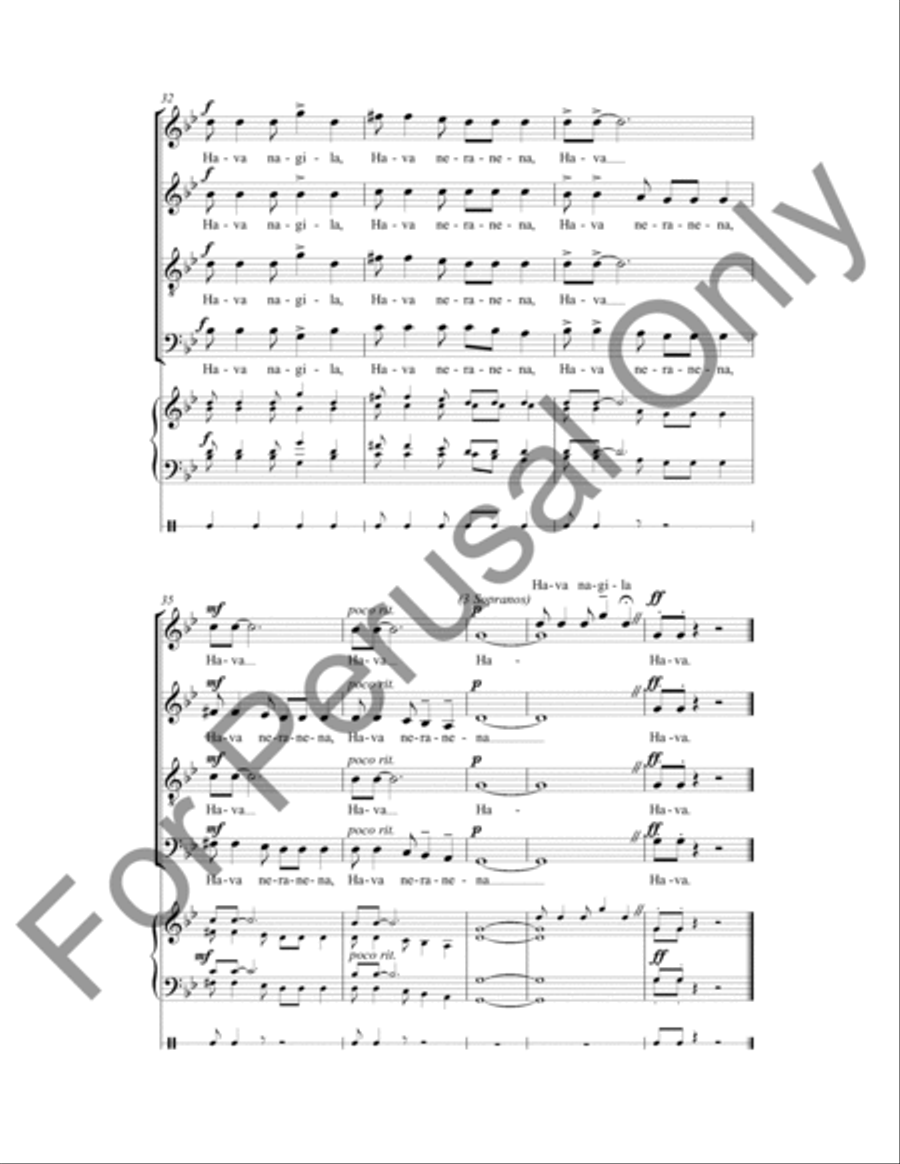 Have Nagila 4-Part scores gallery preview page 8