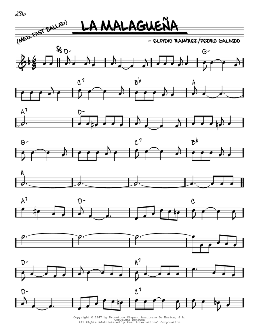 La Malaguena Piano Digital Sheet Music Sheet Music Plus