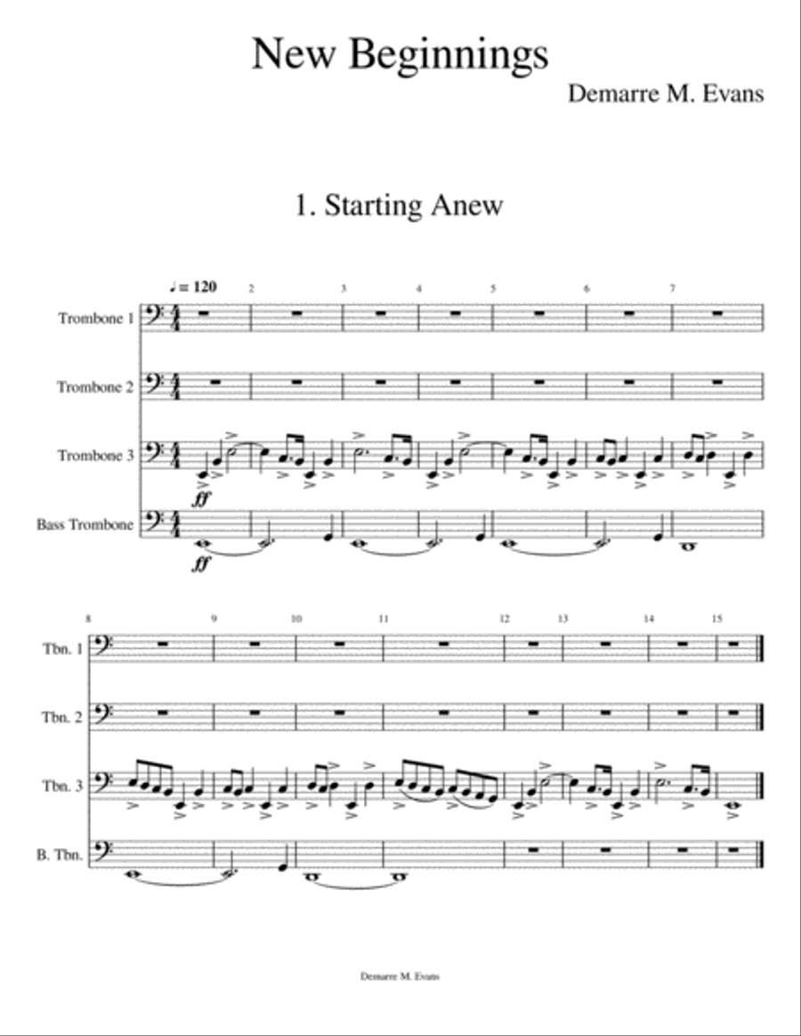 New Beginnings Brass Ensemble scores gallery preview page 1