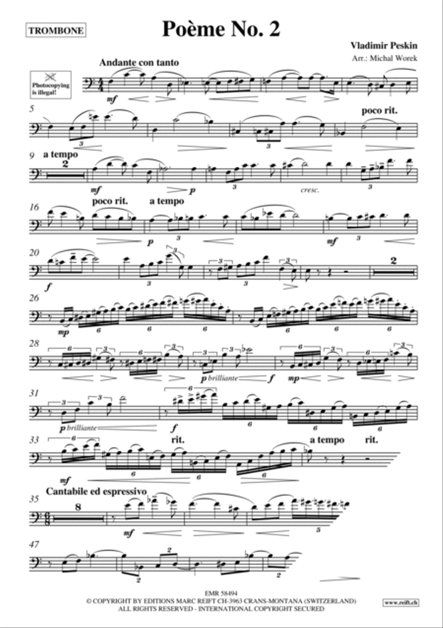 Poeme No. 2 Poeme No. 2 Piano Accompaniment scores gallery preview page 3