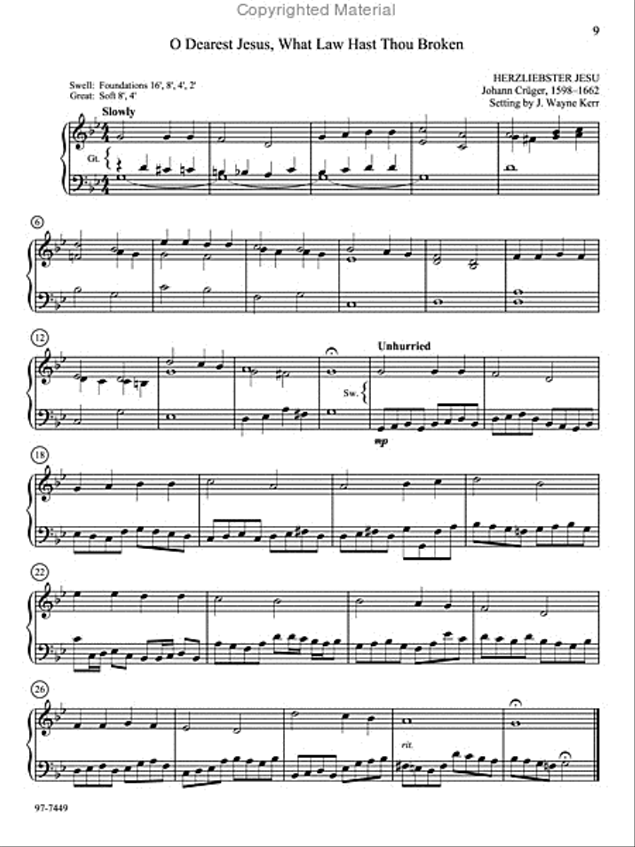 Throughout These Forty Days Organ scores gallery preview page 5