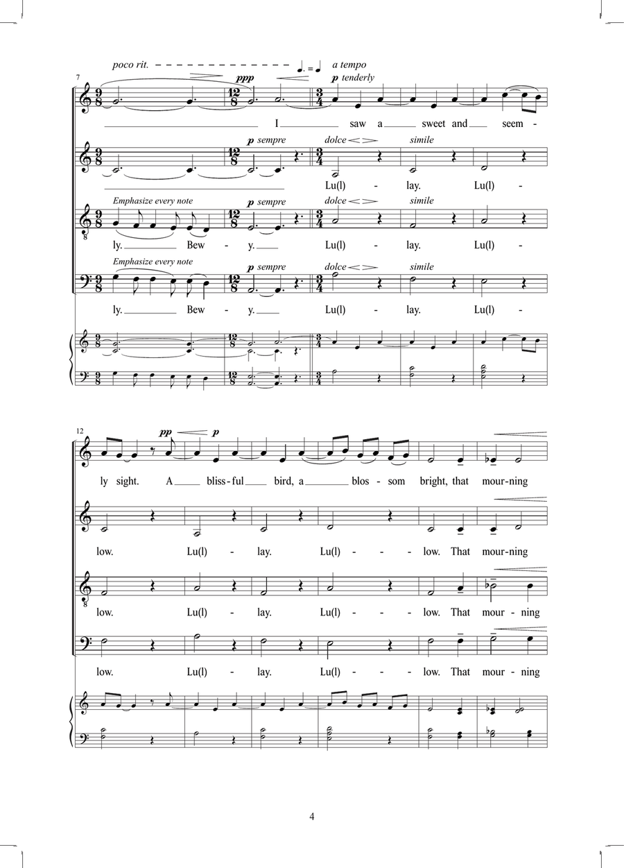 I Saw a Sweet and Seemly Sight TTBB - Digital Sheet Music page 4