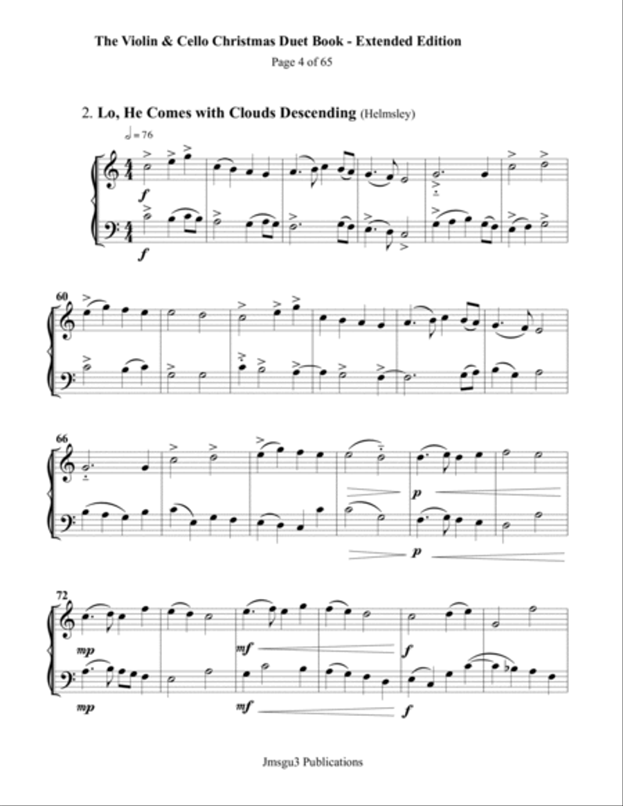Guthrie: The Violin & Cello Christmas Duet Book - Extended Edition String Duet scores gallery preview page 4