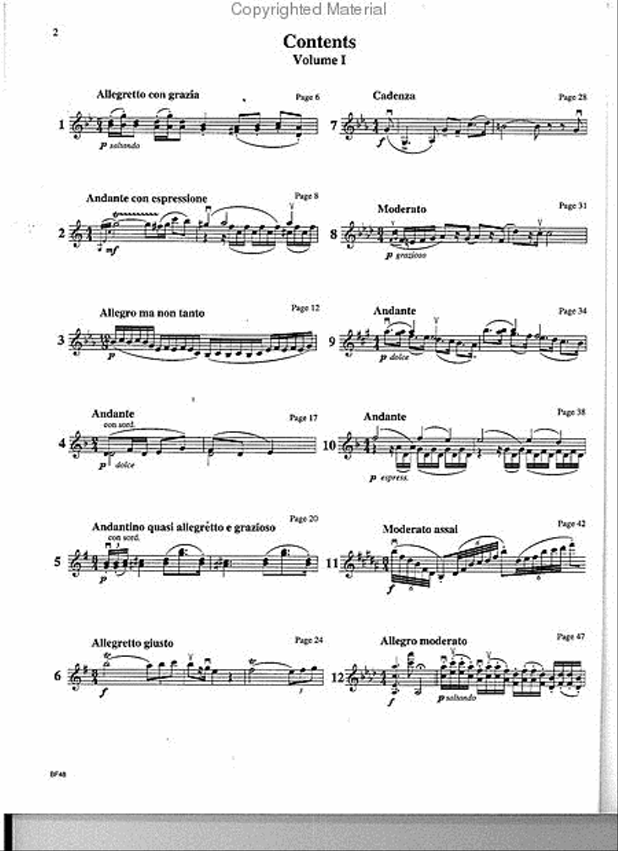 Twenty-Four Virtuoso Etudes Violin Solo scores gallery preview page 2