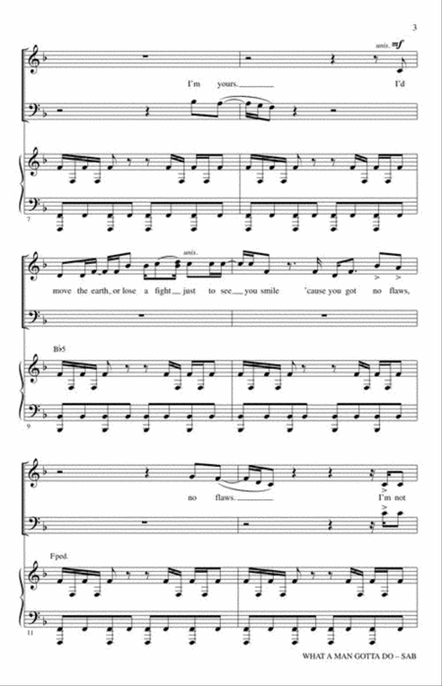 What a Man Gotta Do 3-Part scores gallery preview page 4