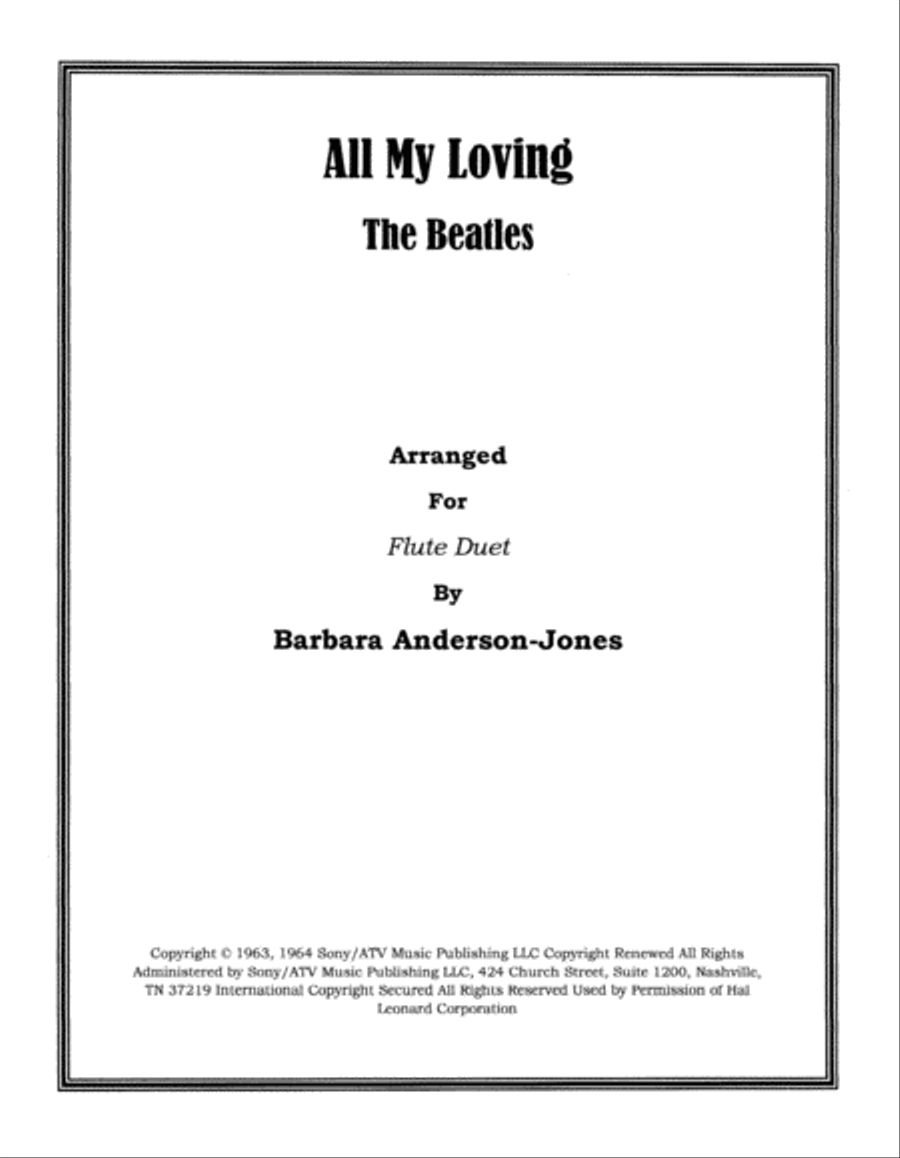 All My Loving Flute Duet scores gallery preview page 1