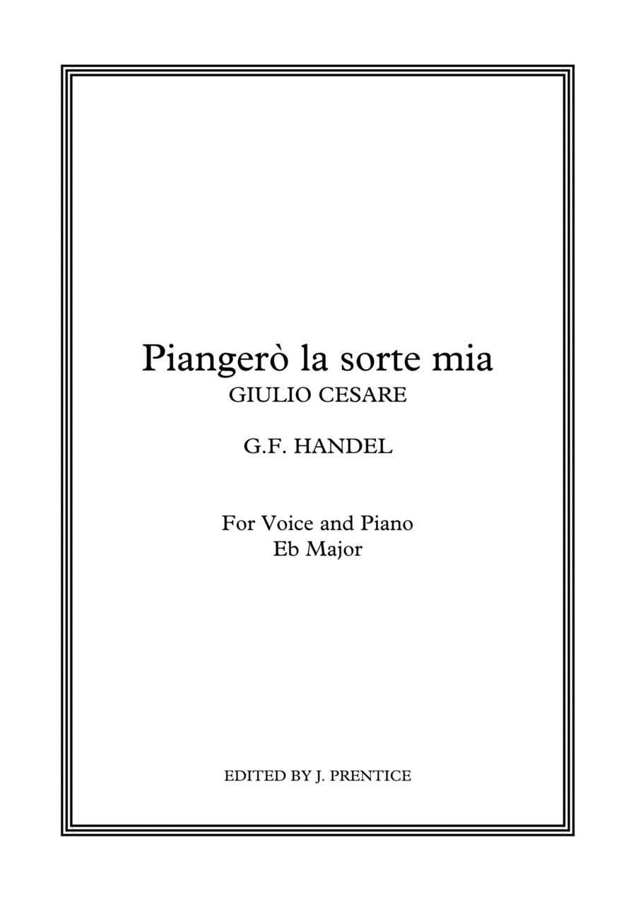 Book cover for Piangerò la sorte mia - Giulio Cesare (Eb Major)