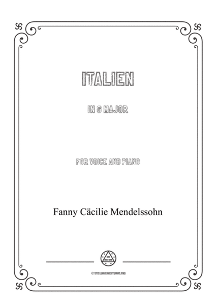 Fanny Hensel-Italien in G Major,for voice and piano image number null