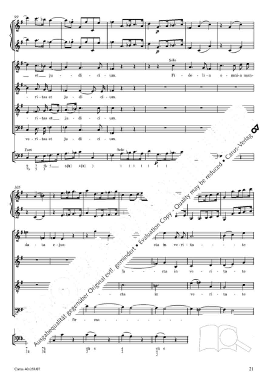 Vesperae solennes de Dominica 4-Part scores gallery preview page 26