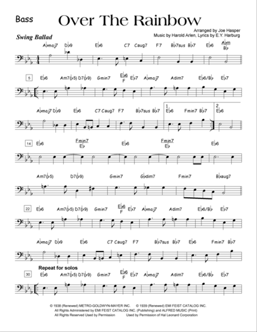 Over The Rainbow (from The Wizard Of Oz) Jazz Ensemble scores gallery preview page 4