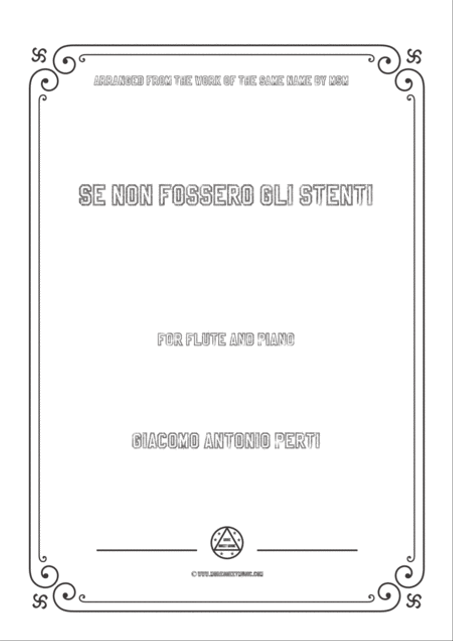 Perti-Se non fossero gli stenti,for Flute and Piano Flute Solo scores gallery preview page 1