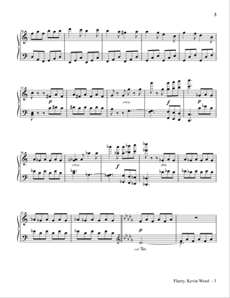 Flurry Piano Solo scores gallery preview page 3